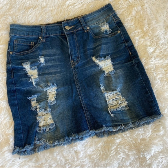 MINI Skirt Bundle 4 Skirts She + Sky Wax Jean Garage Shein Skirts Size Medium - Picture 4 of 15